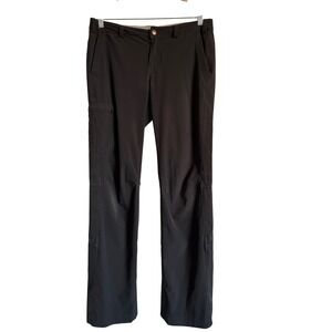 Outdoor Hiking Fishing REI Women Black Sahara Cargo Pants Size 10 Straight Leg